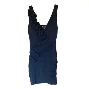 Valerie Bertinelli Form Fitting Black Dress 4